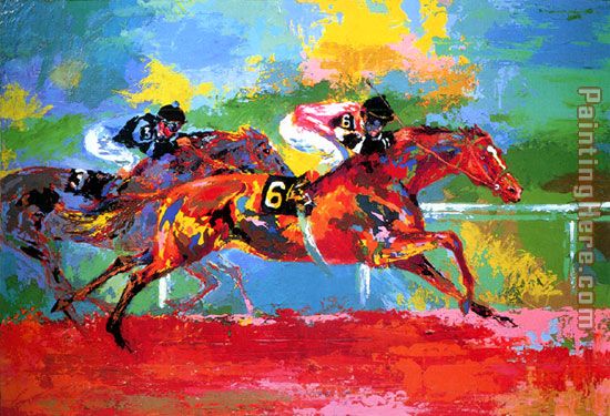 Race of the Year painting - Leroy Neiman Race of the Year art painting